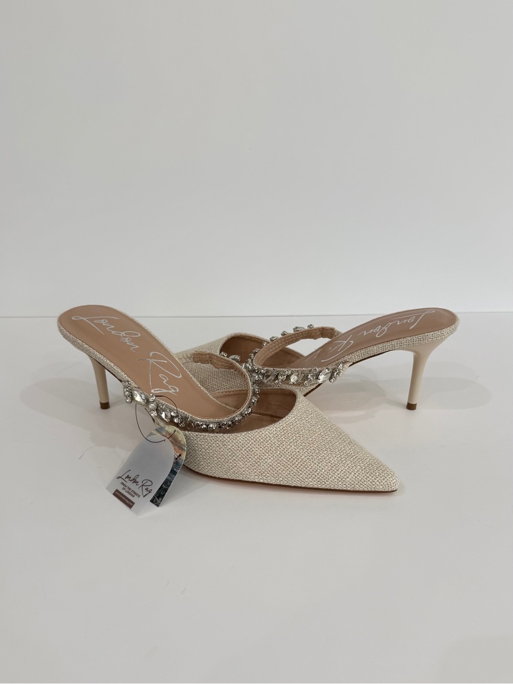 London Rag Embellished Kitten Heel Mule